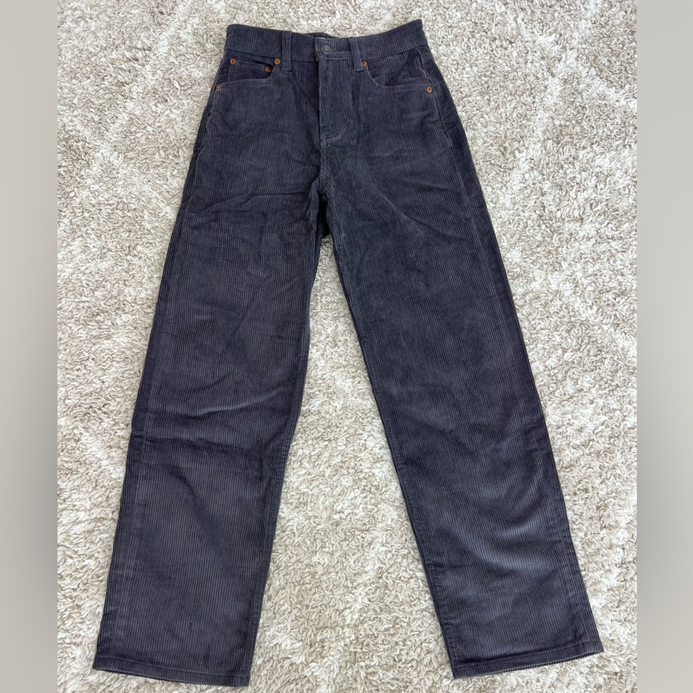 Motel Rocks Cord Ink Blue Parallel Corduroy Pants.